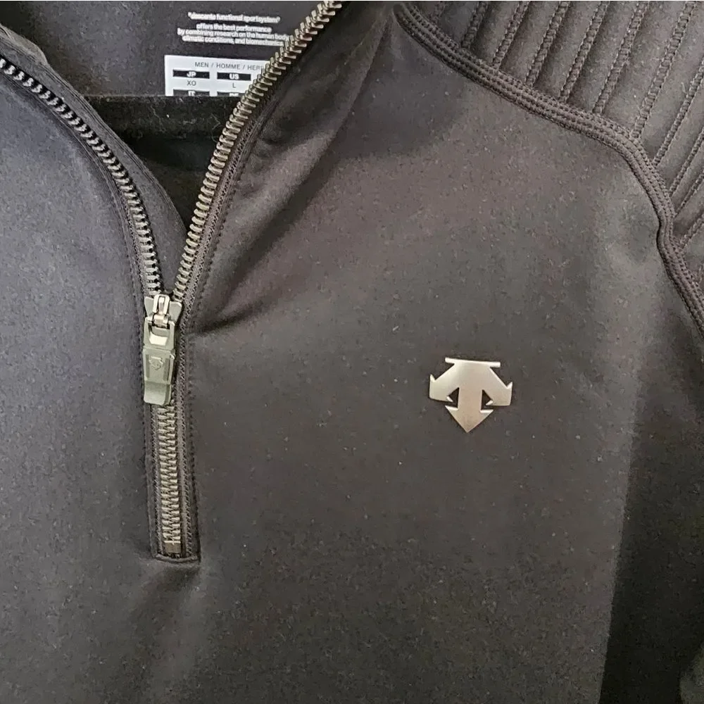 Descente Black 1/4 Zip Pullover Mens XL